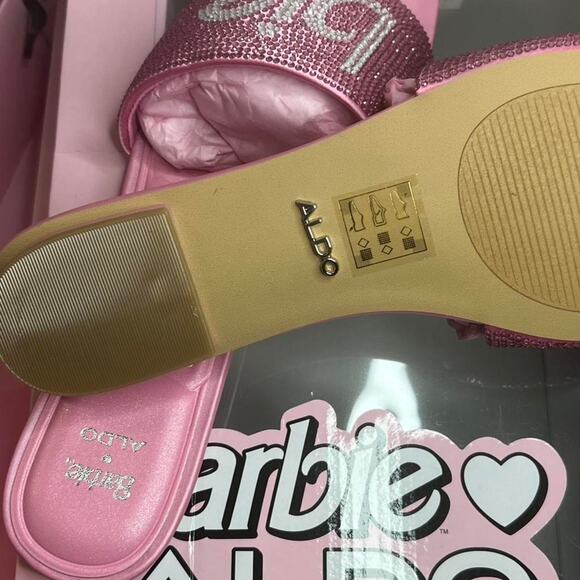 Size 8.5 aldo pink sequined - Picture 3 of 5